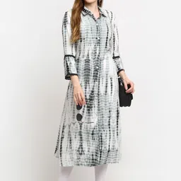 CORSICA Women Dyed Shirt Collar Kurta-image-34