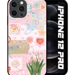QRIOH Floral Printed iPhone 12 Pro Back Case Mobile Accessories image 3
