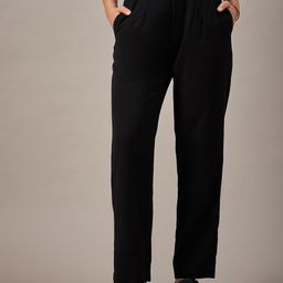 R.Code by The Roadster Life Co. Women Relaxed Fit Pleated Trousers-picture-2