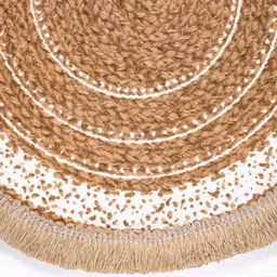Saral Home 2 Pcs Beige & White Textured Cotton Table Placemats image 3