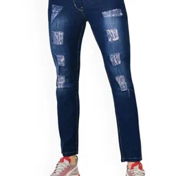 LINARIA Men Classic Cotton Tapered Fit Highly Distressed Light Fade Jeans-image-93