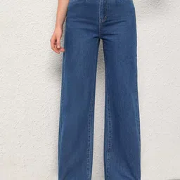 NU CLOTHS Women Comfort Wide Leg High-Rise Stretchable Jeans image 1