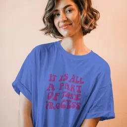 Adrunaline Fit Typography Printed Drop-Shoulder Sleeves Cotton Oversized T-shirt-picture-26