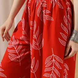 indo street Printed Top & Palazzo With Shrug Co-Ords image 3