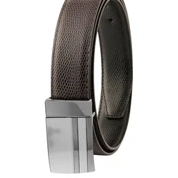 Roadster Men Brown Textured Leather Reversible Belt-image-89