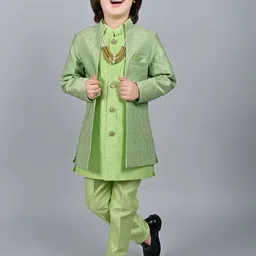 ahhaaaa Boys Embroidered Sherwani Set image 4