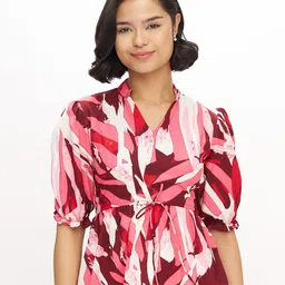 AASK Women Printed Maroon Color Regular Top-picture-41