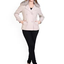 COMFY SPARROW Women Double-Breasted Overcoat image 3
