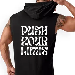 Fashnobic Printed Hooded Gym Vest FB-105_Back_pt-34 image 2
