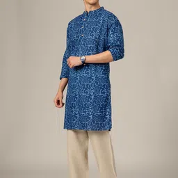 DENNISON Men Paisley Printed Block Print Kurta-picture-42