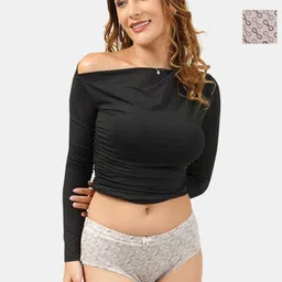Lady Lyka Pack Of 3 Printed Cotton Hipster Briefs-picture-14