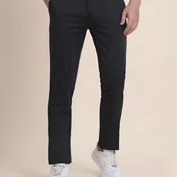 JADE BLUE Men Slim Fit Mid-Rise Regular Trousers-picture-33