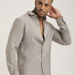 Blu MNKY Men Smart Slim Fit Casual Shirt-picture-37