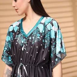 FABINALIV Printed Maxi Nightdress image 2