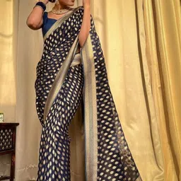 VelvetHue Woven Design Zari Art Silk Banarasi Saree image 4