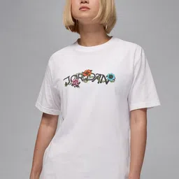 Nike Women Jordan Brooklyn Typography Tropical T-shirt-image-0