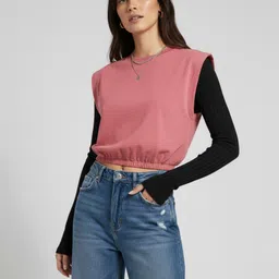 glitchez Round Neck Crop T-shirt-picture-31