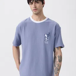 The Souled Store Men Solid Round Neck Cotton Oversized T-shirt-picture-27