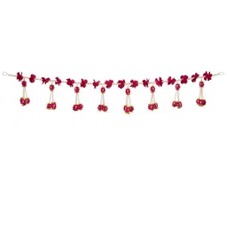eCraftIndia Red & White Flower Toran image 3