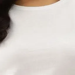 DressBerry Women Solid Round Neck Pure Cotton T-shirt image 4