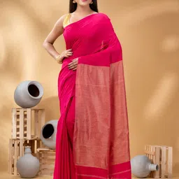DESH BIDESH Woven Design Pure Cotton Handloom Khadi Saree image 3