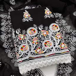 HERE&NOW Embroidered Unstitched Dress Material-picture-36