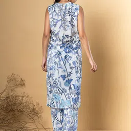 Readiprint Floral Printed Regular Thread Work Pure Cotton Kurta with Palazzos image 5