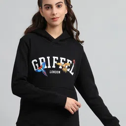 GRIFFEL Women Printed Hooded Sweatshirt-picture-37
