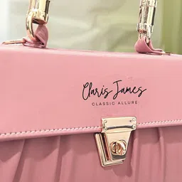 CLARIS JAMES Women Set of 2 Solid Structured Handheld Bag image 5