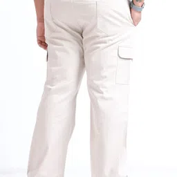 NEVER NEUD Men Relaxed Cargos Trousers image 4