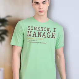 FLYIND VOGUE OUTFIT Men Typography Printed Round Neck T-shirt image 2