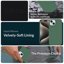 SPRIG Solid Printed iPhone 15 Back Case Mobile Accessories image 4