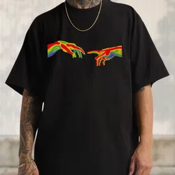 Cool Plus Men Graphic Printed Round Neck Cotton Oversized T-shirt image 4