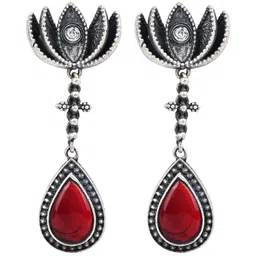 PATOLA BY VJ Teardrop Shaped Drop Earrings image 4