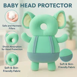 wearaxe Polyester Fibre Baby Pillow Pack of 1 Solid Baby Neck Pillow image 2