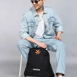 WROGN Unisex Brand Logo Backpack with Compression Straps image 4