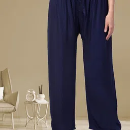 FAMBEE Women Flared Knitted Palazzos-picture-32