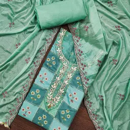 Ishin Embroidered Unstitched Dress Material-picture-24