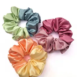 Dvabeautyshop Women Set of 3 scrunchies Ponytail Holders-picture-35
