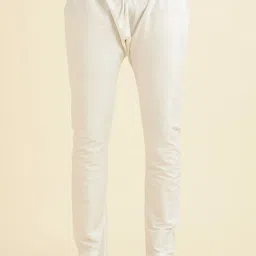 Manyavar Floral Embroidered Straight Thread Work Kurta with Pyjamas image 4