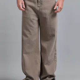 The Roadster Lifestyle Pure Cotton Loose Wide Leg Fit Jeans-picture-44