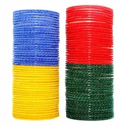 Raj world Multi Glass Artificial Stones Bangle image 2