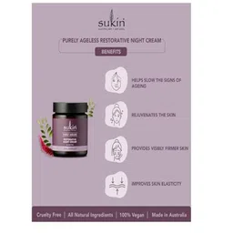 SUKIN AUSTRALIAN NATURALS Purely Ageless Restorative Night Cream- 120 ml image 2