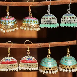 Anouk Dome Shaped Jhumkas Earrings-picture-16