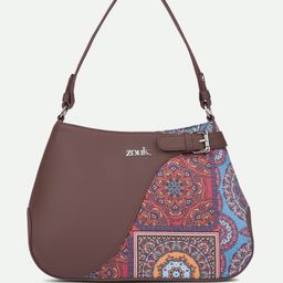 ZOUK Ethnic Motifs Printed Leather Bucket Handheld Bag-picture-29