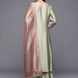 Varanga Women Ethnic Motifs Embroidered Kurta with Palazzo & Dupatta image 3