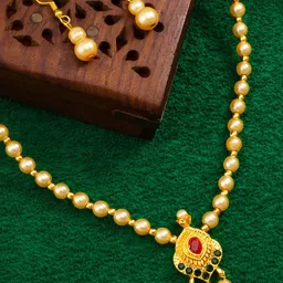 aadita Gold-Plated Kundan-Studded & Beaded Jewellery Set-picture-11