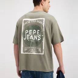 Pepe Jeans Men Printed Extended Sleeves Pure Cotton T-shirt image 5