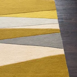 Surya Living Beige Abstract Handmade Woollen Carpet image 5