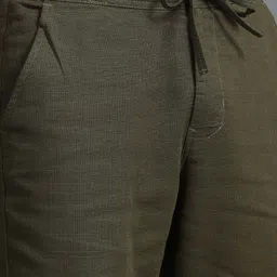 houseofcommon Men Relaxed Dark Green Pure Linen Trousers image 5